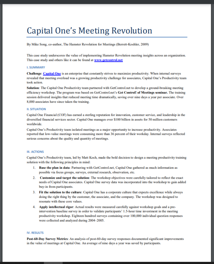 020 09 Cover Capital One MEETINGS Case Study
